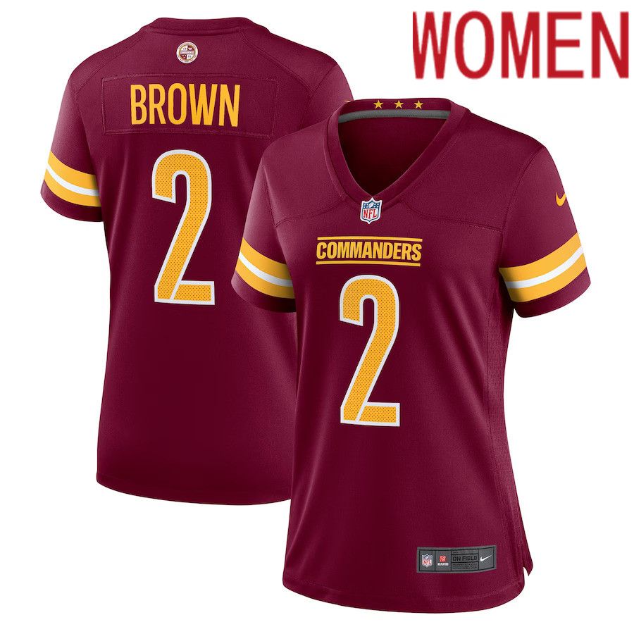 Women Washington Commanders 2 Dyami Brown Nike Burgundy Player Game NFL Jersey